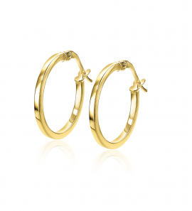 ZINZI Gold 14 karaat gouden oorringen vierkante buis 15 x 1,5mm - 3250086