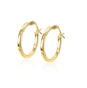 ZINZI Gold 14 karaat gouden oorringen vierkante buis 15 x 1,5mm - 3250086
