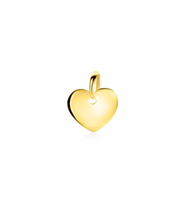 ZINZI Gold 14 krt gouden hanger met trendy glanzend hartje van 10mm ZGH396-10 - 3250087
