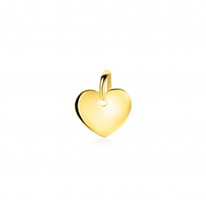 ZINZI Gold 14 krt gouden hanger met trendy glanzend hartje van 10mm ZGH396-10 - 3250087