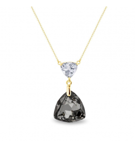 Spark TRIGONE Necklace gilded Silver Night - 3250227