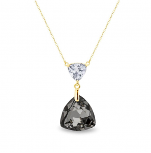 Spark TRIGONE Necklace gilded Silver Night - 3250227