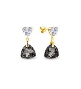 Spark TRIGONE Earrings gilded Silver Night - 3250228