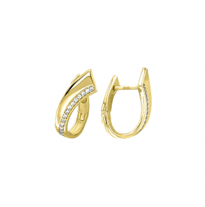 MY iMenso Creoli creol "Soffio Lunga CZ 18,5mm" (925/1Mgold-ptd) - 3250238