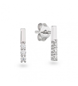 GLOW Oorstekers - Rechthoek Zirkonia -  Zilver Zirkonia - 3250300