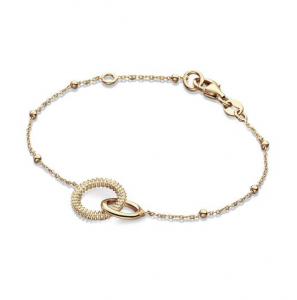 GLOW Schakelarmband - Anker - Infinity - 12mm - 17cm Zilver verguld - 3250305