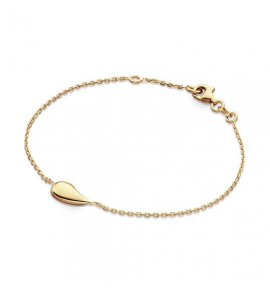 GLOW Schakelarmband - Anker - Druppel - 5mm - 19cm Zilver verguld - 3250306