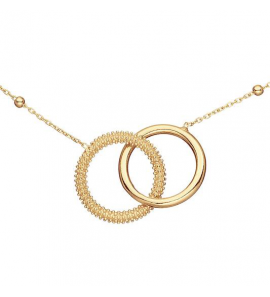 GLOW Collier - Rond - Anker - Zilver verguld - 45cm Zilver verguld Zirkonia - 3250309