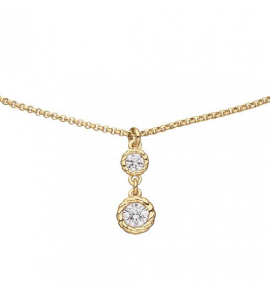 GLOW Collier - Rond - Anker - Zilver verguld - 45cm Zilver verguld Zirkonia - 3250312