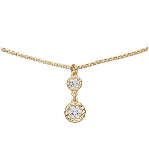 GLOW Collier - Rond - Anker - Zilver verguld - 45cm Zilver verguld Zirkonia - 3250312
