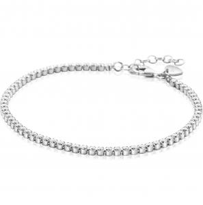 ZINZI zilveren tennis armband 2,5mm breed en bezet met witte zirconia's in ronde kastzettingen 17-20cm - 3250399