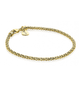 ZINZI zilveren schakelarmband geelverguld 18,5cm - 3250400