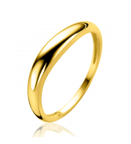 ZINZI Gold 14 krt gouden gladde ring organisch gevormd - 3250411