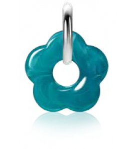 Kunststof creool hangers turquoise - 3250414
