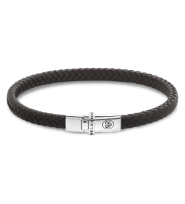Rebel & Rose Silver -Absolutely Leather - Xtra Small Braided Brown - 3250442
