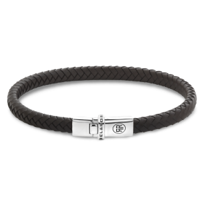 Rebel & Rose Silver -Absolutely Leather - Xtra Small Braided Brown - 3250442