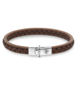 Rebel & Rose Silver - Absolutely Leather - Single Stranded Cognac - 3250443