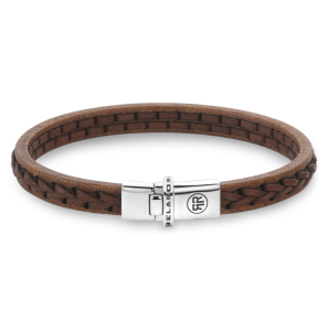 Rebel & Rose Silver - Absolutely Leather - Single Stranded Cognac - 3250443