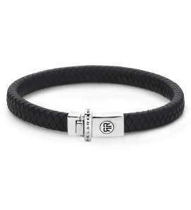 Rebel & Rose Silver - Absolutely Leather - Small Braided Black - 3250444