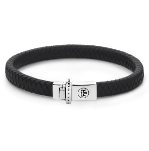 Rebel & Rose Silver - Absolutely Leather - Small Braided Black - 3250444