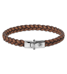 Rebel & Rose Silver - Absolutely Leather - Small Braided Raw Cognac - 3250447