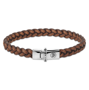 Rebel & Rose Silver - Absolutely Leather - Small Braided Raw Cognac - 3250447