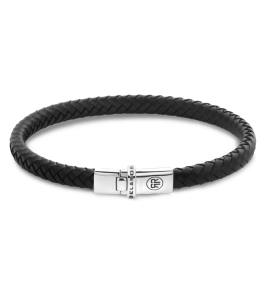 Rebel & Rose Silver - Absolutely Leather - Xtra Small Braided Black - 3250449