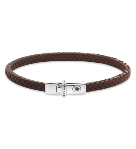 Rebel & Rose Silver -Absolutely Leather - Xtra Small Braided Cognac - 3250450