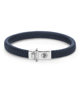 Rebel & Rose Silver -Absolutely Leather - Small Braided Navy - 3250452
