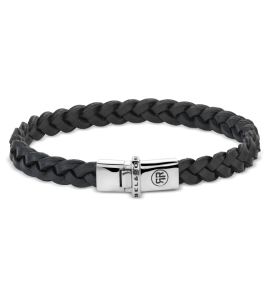 Rebel & Rose Silver - Absolutely Leather - Small Braided Raw Black - 3250454