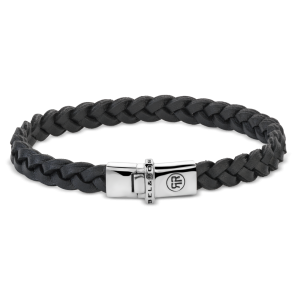 Rebel & Rose Silver - Absolutely Leather - Small Braided Raw Black - 3250454