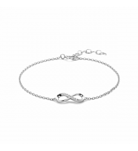 Zilver armband infinity zirkonia - 3250489