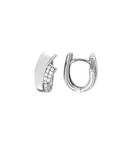 MY iMenso Creoli creol "Onda CZ 18mm" (925/rhod-plated) - 3250498