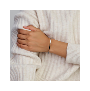 ZilGold wit bangle scharnier massief vlakke buis 2 mm 56 mm - 3240536