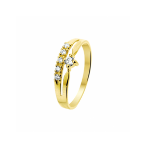 Goud ring zirkonia - 3250008
