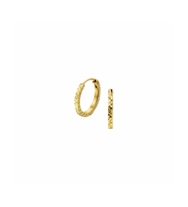 Goud oorringen 1,2 mm gediamanteerd - 3230582