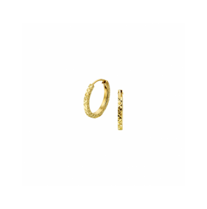 Goud oorringen 1,2 mm gediamanteerd - 3230582