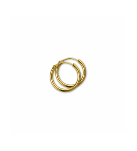 Goud oorringen ronde buis 1.8x17 mm - 3230873