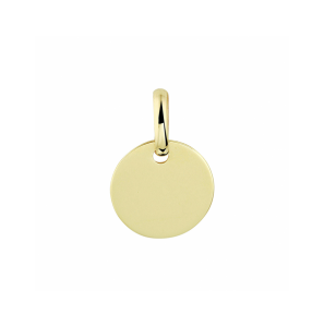 Goud graveerhanger rondje 10 mm - 3230557