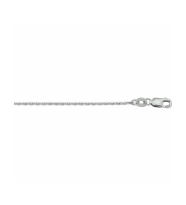 Wit goud collier anker gediamanteerd 1,0 mm 45 cm - 3240537