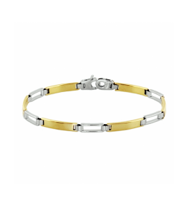 Goud bicolour armband 19 cm - 1362