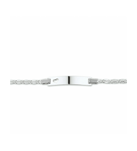 Zilver graveerarmband anker plaat 5,0 mm 13-15 cm - 614