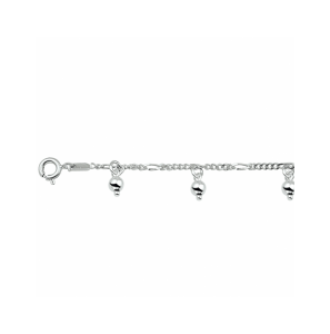 Zilver enkelbandje bolletjes 1,8 mm 24 cm - 3240063