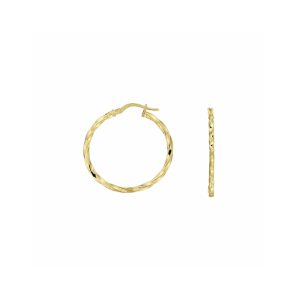 ZilGold oorringen gedraaide buis 2,0x29 mm - 3230537
