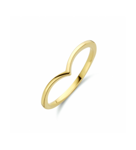 Goud dames ring v-model mt. 18½ - 945