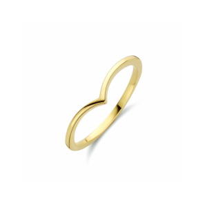 Goud dames ring v-model mt. 18½ - 945