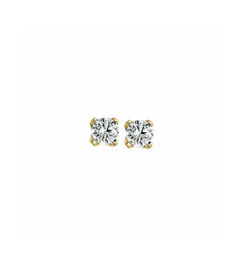 Goud oorknoppen zirkonia 3.5 mm - 3242620