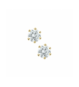 Goud oorknoppen zirkonia 5 mm - 3242618