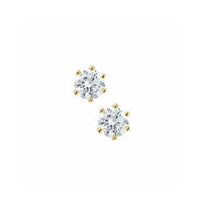 Goud oorknoppen zirkonia 5 mm - 3242618