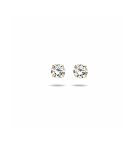 Gouden oorknoppen zirkonia - 3250100